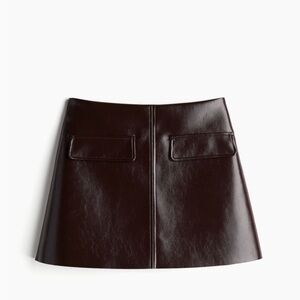 Viral Coated mini skirt H&M
